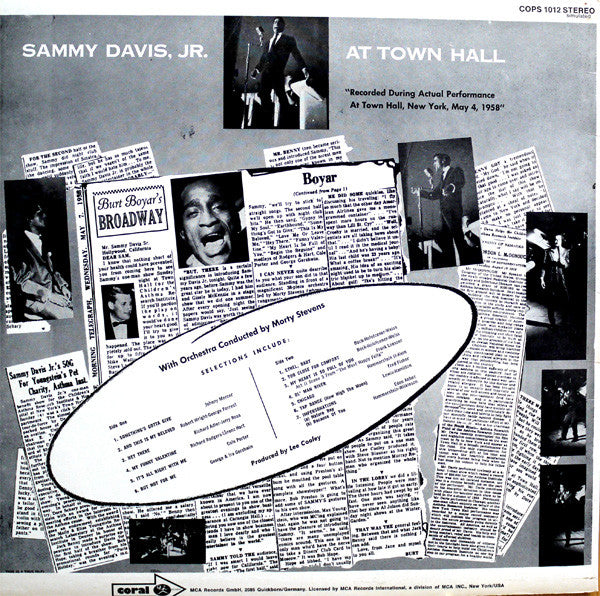 Sammy Davis Jr. : Sammy Davis, Jr. At Town Hall (LP,Album,Reissue)
