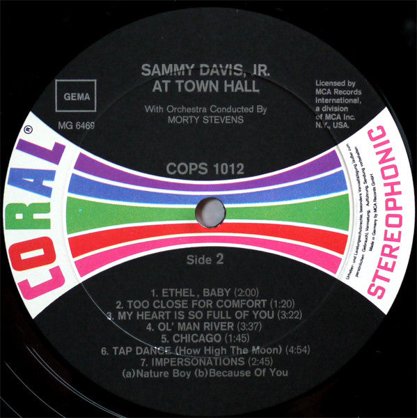 Sammy Davis Jr. : Sammy Davis, Jr. At Town Hall (LP,Album,Reissue)