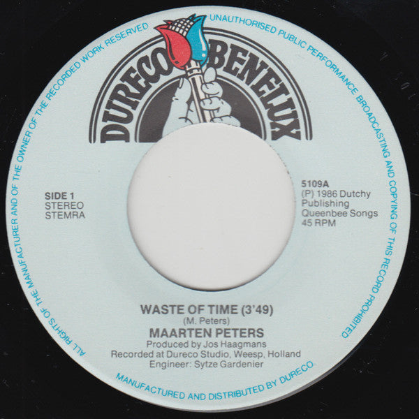 Maarten Peters : Waste Of Time (7",Single,45 RPM)