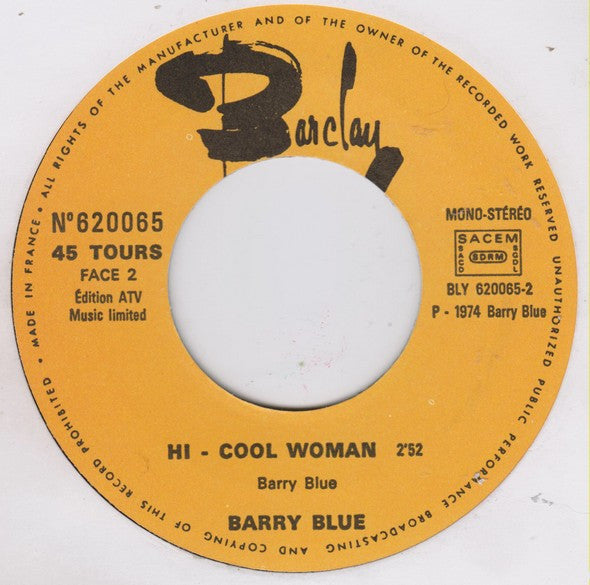 Barry Blue : School Love (7",45 RPM,Single)