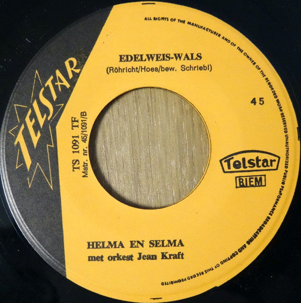 Helma & Selma : Bergen Van Tirol (7",45 RPM,Single)