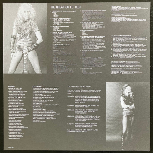 The Great Kat : Beethoven On Speed (LP, Album, Ltd, Num, RE, Red)