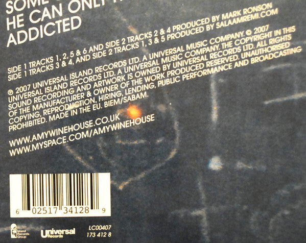 Amy Winehouse : Back To Black (LP,Album,Reissue,Stereo)