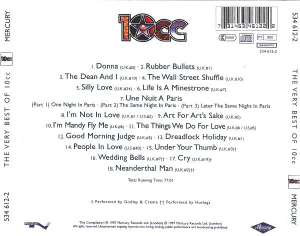 10cc : The Very Best Of 10cc (Compilation,Remastered)