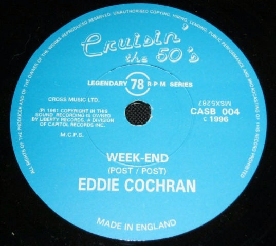 Eddie Cochran : Week-End (10", Ltd)