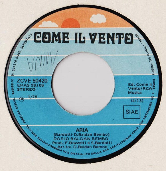 Dario Baldan Bembo : Aria (7",45 RPM)
