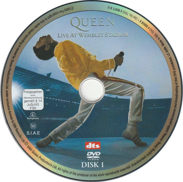 Queen : Live At Wembley Stadium (DVD-Video,Multichannel,PAL,Album,Reissue,Stereo)