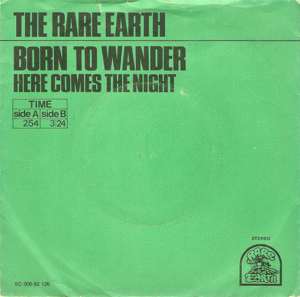 Rare Earth : Born To Wander  (7",45 RPM,Single)