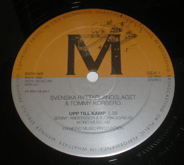 Svenska Ryttarlandslaget, Tommy Körberg : Upp Till Kamp (12",45 RPM,Single)
