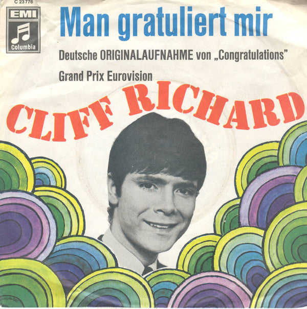 Cliff Richard : Man Gratuliert Mir (Congratulations) (7",45 RPM,Single)