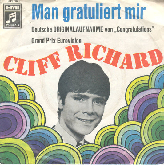 Cliff Richard : Man Gratuliert Mir (Congratulations) (7",45 RPM,Single)