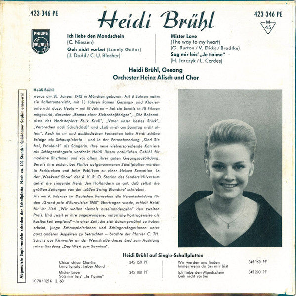 Heidi Brühl : Heidi Brühl (7",45 RPM,EP,Mono)