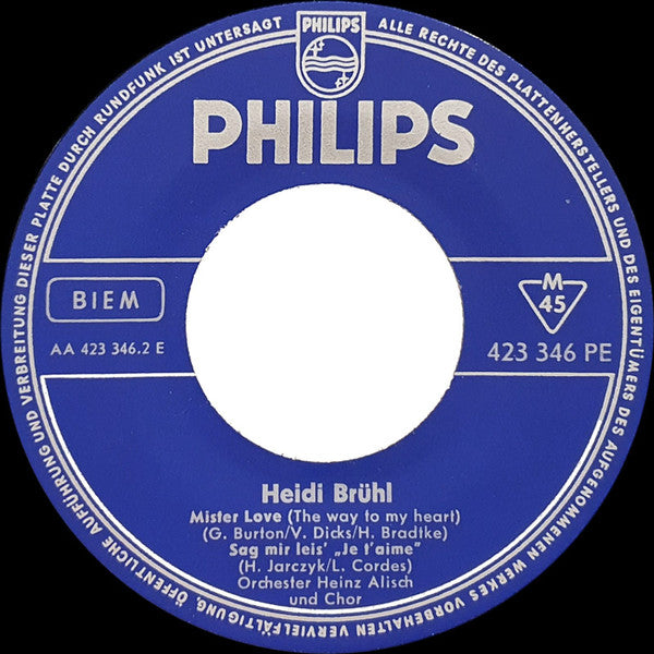 Heidi Brühl : Heidi Brühl (7",45 RPM,EP,Mono)