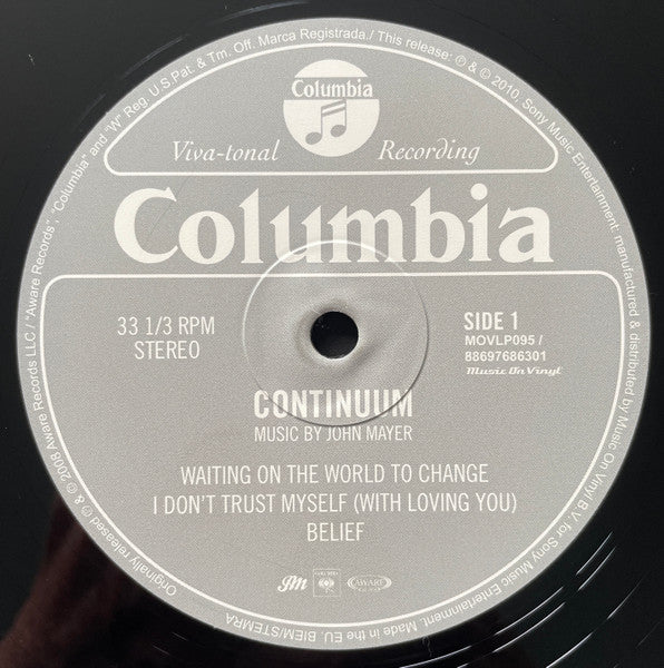 John Mayer : Continuum (LP,Album,Reissue,Stereo)