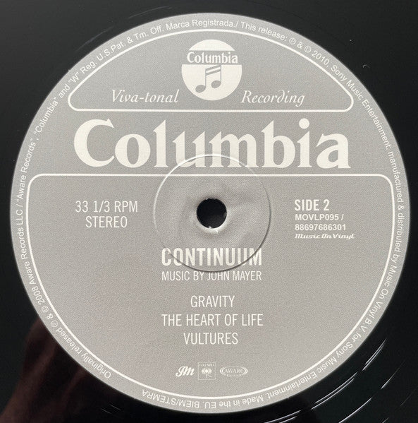 John Mayer : Continuum (LP,Album,Reissue,Stereo)