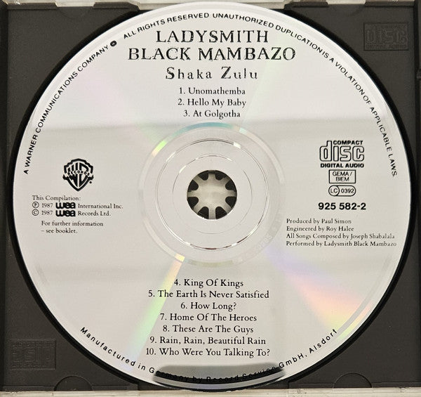 Ladysmith Black Mambazo : Shaka Zulu (CD, Album)
