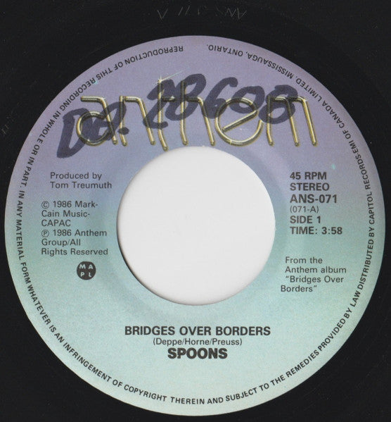Spoons : Bridges Over Borders  (7",45 RPM,Single)