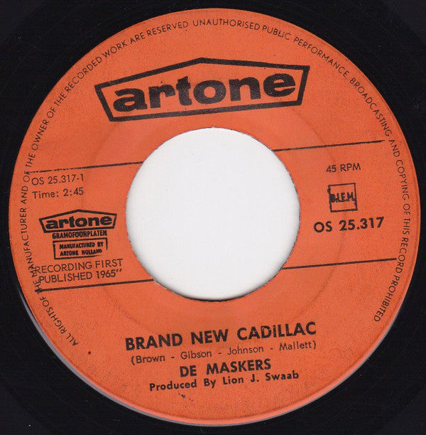 De Maskers : Brand New Cadillac (7",45 RPM,Single)