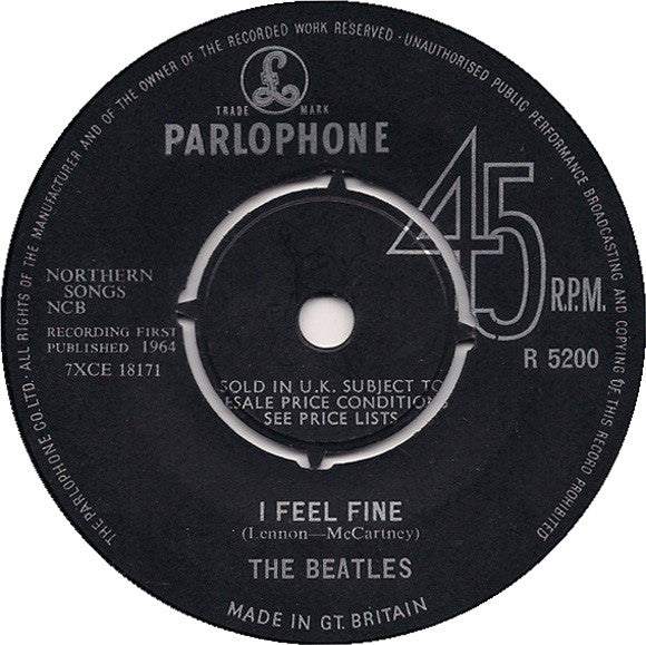 Beatles, The : I Feel Fine (7",45 RPM,Single,Mono)