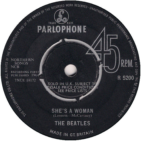 Beatles, The : I Feel Fine (7",45 RPM,Single,Mono)