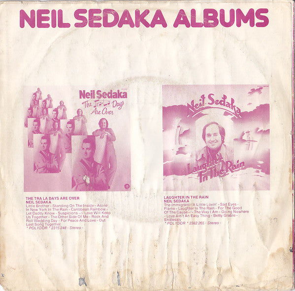 Neil Sedaka : Bad Blood (7",Single,45 RPM)