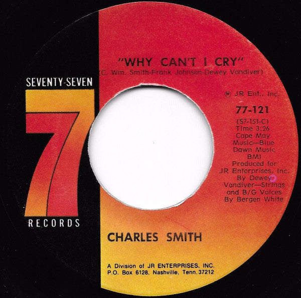 Charles Smith (13) : It's Getting Harder To Get By / Why Can't I Cry (7",45 RPM)