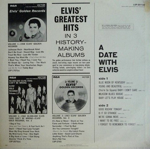 Elvis Presley : A Date With Elvis (LP,Compilation,Reissue)