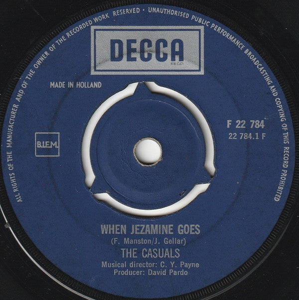 Casuals, The : Jezamine / I've Got Something Too (7",Single,45 RPM)