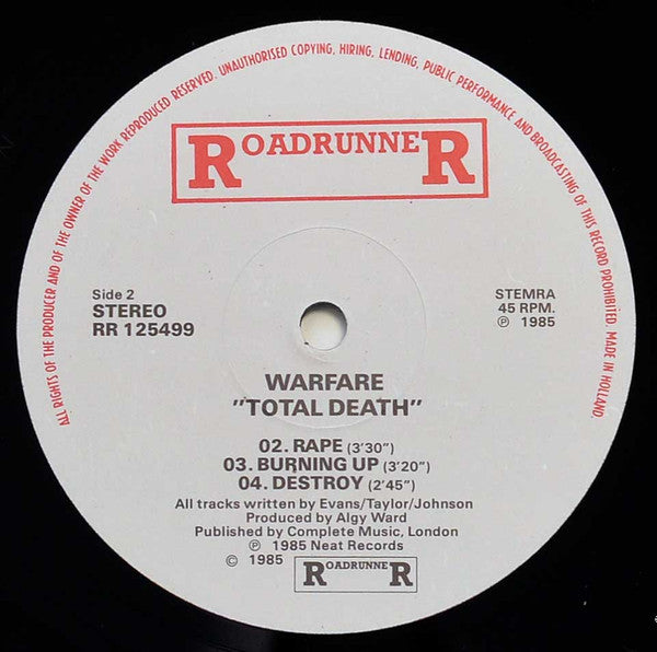 Warfare (2) : Total Death EP (12",EP,45 RPM)