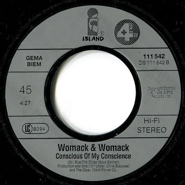 Womack & Womack : Teardrops (7",45 RPM,Single,Stereo)