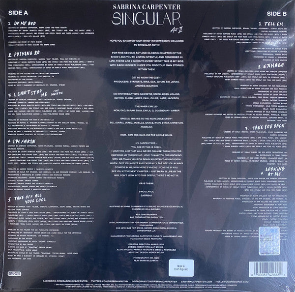 Sabrina Carpenter : Singular Act II (LP,Album,Reissue)