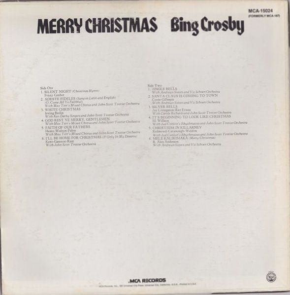 Bing Crosby : Merry Christmas (LP,Album,Reissue)