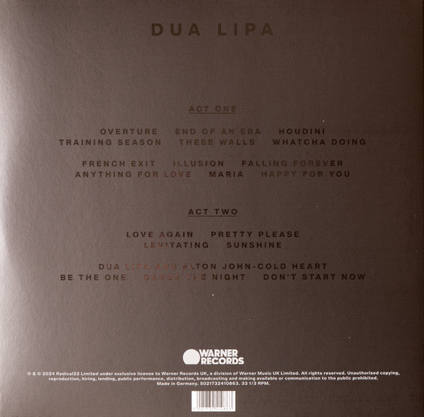 Dua Lipa : Live From The Royal Albert Hall (LP,Album)