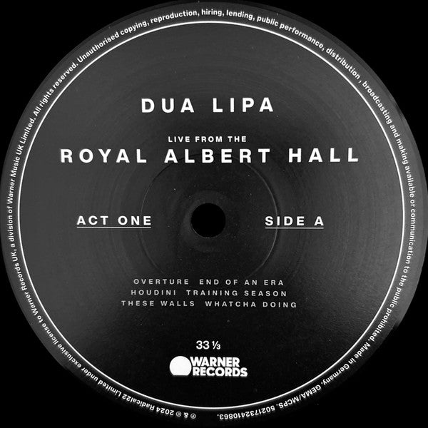 Dua Lipa : Live From The Royal Albert Hall (LP,Album)