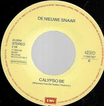 De Nieuwe Snaar & De Ritme Kings : Feestlied (7",45 RPM,Single)