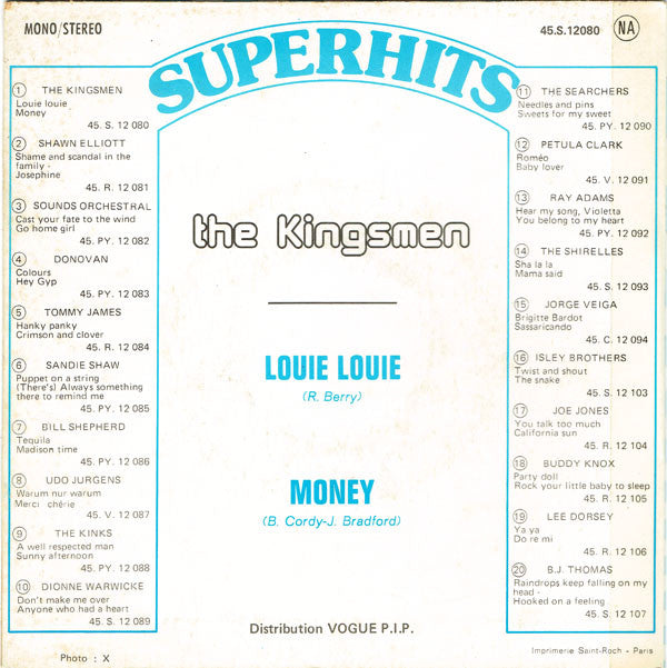 Kingsmen, The : Louie Louie (7")