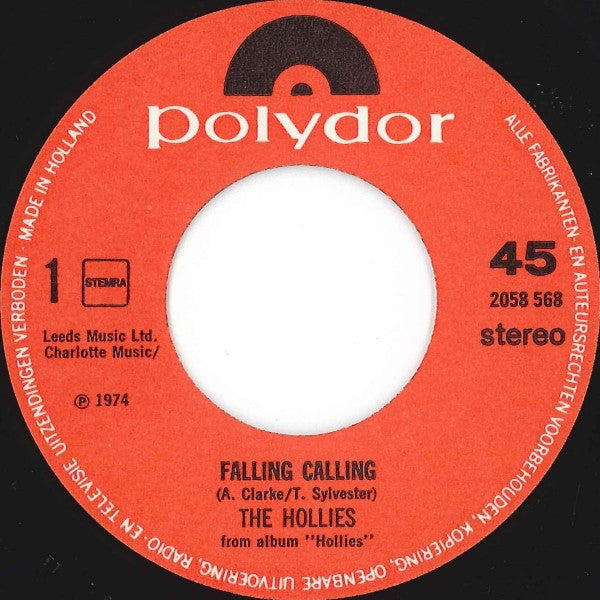Hollies, The : Falling Calling / Time Machine Jive (7",Single)