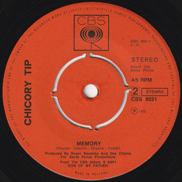 Chicory Tip : What's Your Name (7",45 RPM,Single,Stereo)