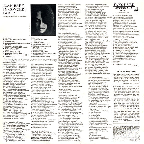 Joan Baez : In Concert (Part 2) (LP,Album,Stereo)