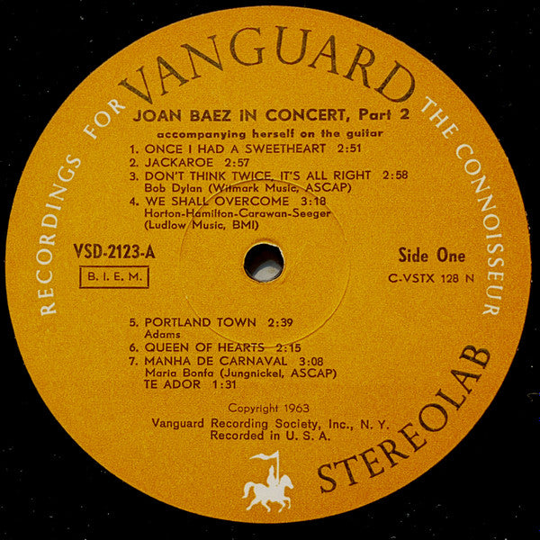 Joan Baez : In Concert (Part 2) (LP,Album,Stereo)