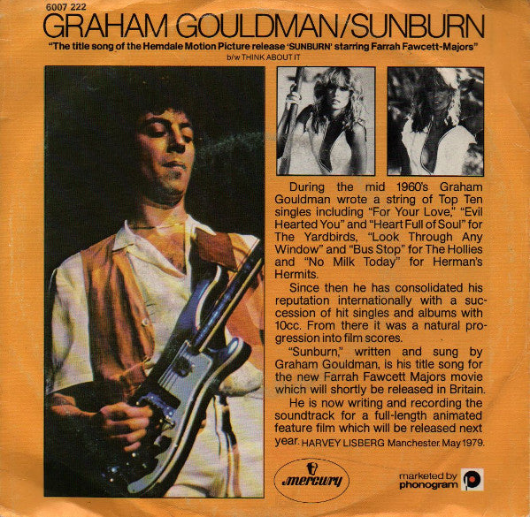 Graham Gouldman : Sunburn (7",45 RPM,Single)