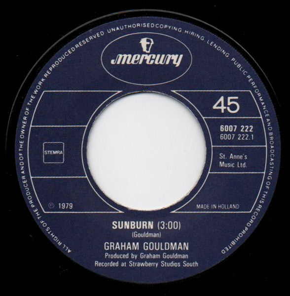 Graham Gouldman : Sunburn (7",45 RPM,Single)