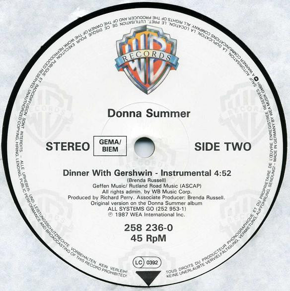 Donna Summer : Dinner With Gershwin (12",45 RPM)