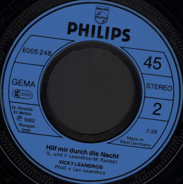 Vicky Leandros : Verlorenes Paradies (7",45 RPM,Single,Stereo)