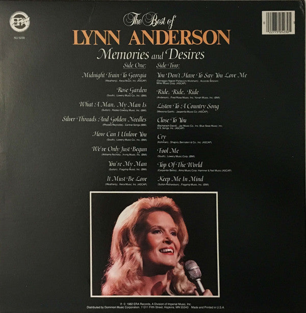 Lynn Anderson : The Best Of Lynn Anderson - Memories And Desires (LP,Compilation)