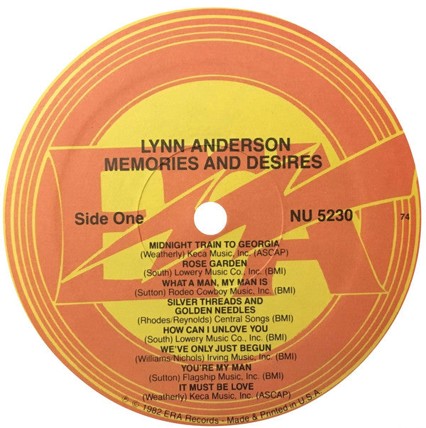 Lynn Anderson : The Best Of Lynn Anderson - Memories And Desires (LP,Compilation)