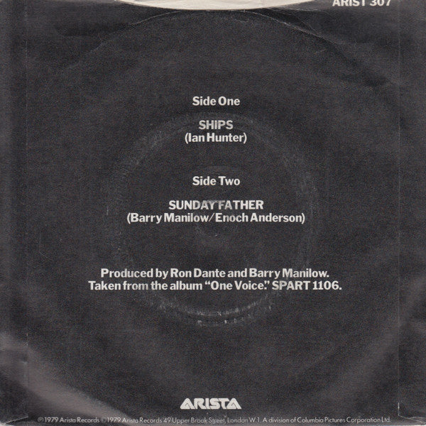 Barry Manilow : Ships (7",45 RPM,Single)