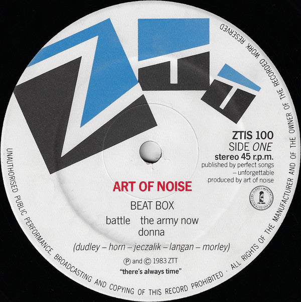 Art Of Noise, The : Into Battle With The Art Of Noise (12",45 RPM,EP,Stereo)