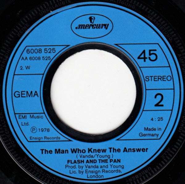 Flash & The Pan : Down Among The Dead Men (7",Single,45 RPM)