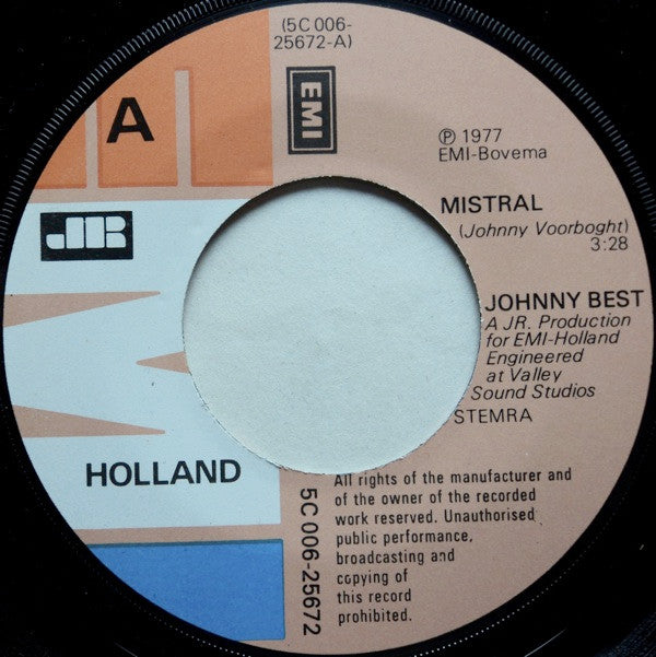 Johnny Best : Mistral (7",45 RPM)